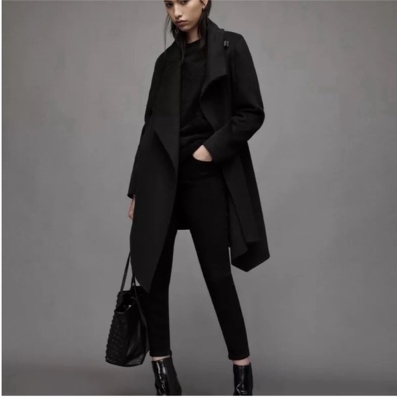All Saints City Monument Coat black